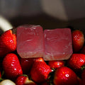 Handmade Glycerin soap about an inch cube strawberry scented